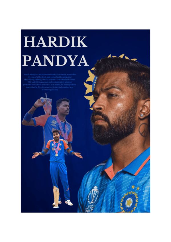 Hardik Pandya Poster – Power & Passion on Display